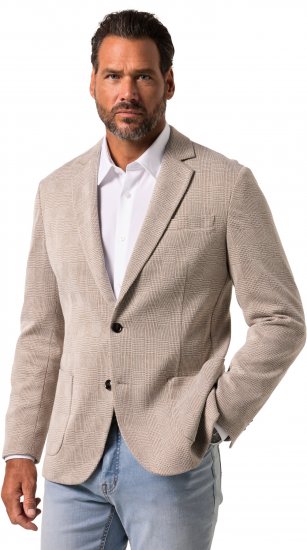 JP1880 Jacket Business Checked Beige - Костюми - мъжки костюми големи размери