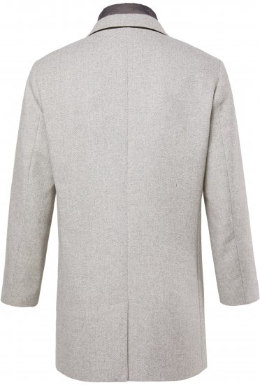 JP1880 Wool Blend Coat with Nylon Insert Grey - Якета - мъжки якета големи размери