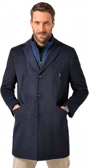 JP1880 Coat Flexnamic With Removable Insert Navy - Якета - мъжки якета големи размери