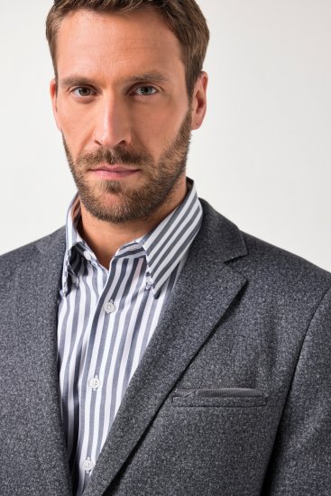 JP1880 Jacket Business Donegal Graphite Grey - Якета - мъжки якета големи размери