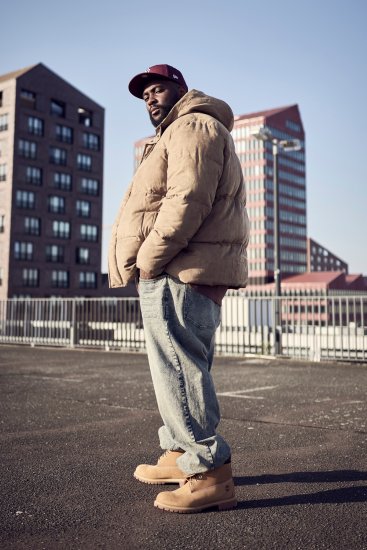 STHUGE Jacket Puffer With Warm Quilting Beige - Якета - мъжки якета големи размери