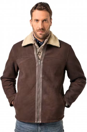 JP1880 Leather Jacket Genuine Lamb Nappa - Якета - мъжки якета големи размери