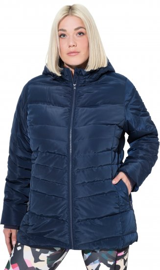 Ulla Popken Quilted Water Repellent Jacket Navy Blue - Якета & палта - 