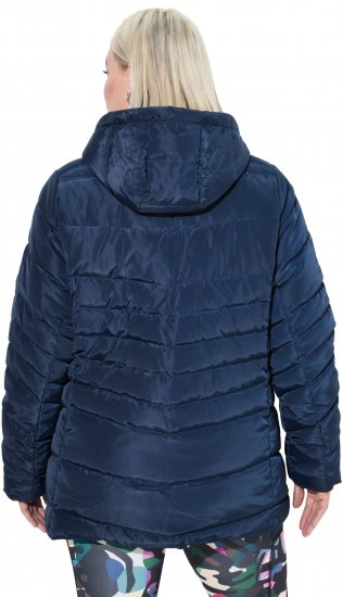 Ulla Popken Quilted Water Repellent Jacket Navy Blue - Якета & палта - 