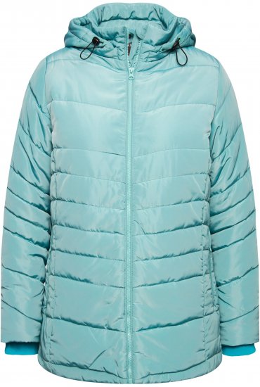 Ulla Popken Quilted Water Repellent Jacket Soft Turquoise - Якета - 