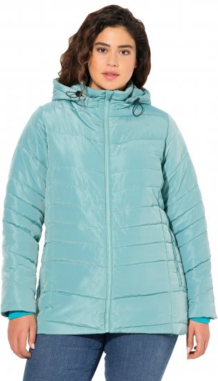 Ulla Popken Quilted Water Repellent Jacket Soft Turquoise - Якета - 