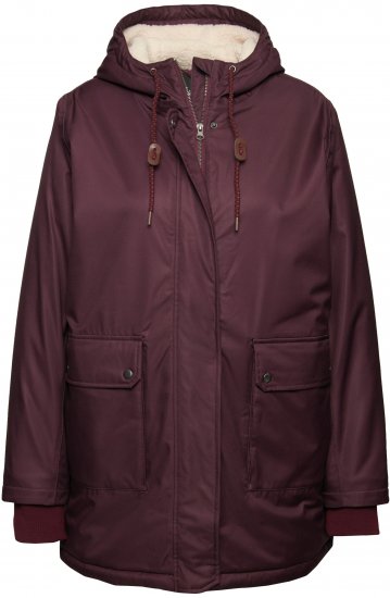 Ulla Popken HYPRAR Fleece Lined Jacket Dark Ruby - Якета - 