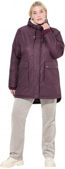 Ulla Popken HYPRAR Fleece Lined Jacket Dark Ruby - Якета - 