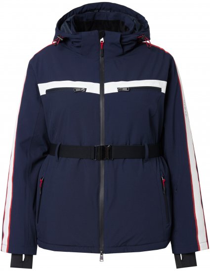 Ulla Popken Triple Function Racing Stripe Jacket Navy - Якета - 