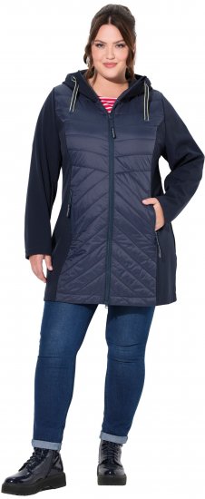Ulla Popken HYPRAR Softshell Long Cut Jacket Navy - Якета - 