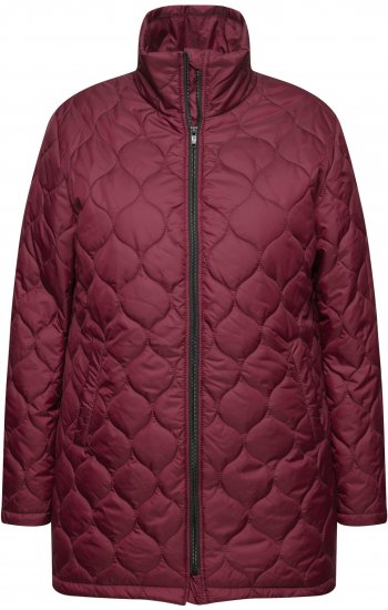 Ulla Popken HYPRAR Water-Repellent Quilted Jacket Wine Red - Якета - 