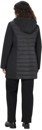 Ulla Popken HYPRAR Mixed Texture Water-Repellent Jacket Black - Якета - 