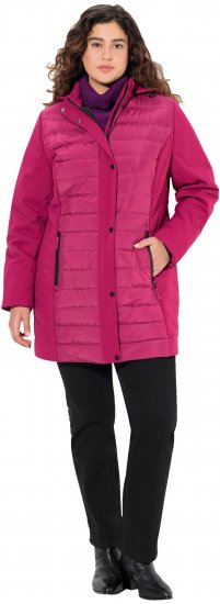 Ulla Popken HYPRAR Mixed Texture Water-Repellent Jacket Ruby - Якета - 