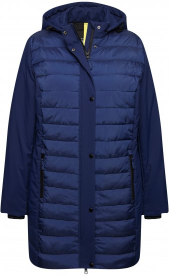 Ulla Popken HYPRAR Mixed Texture Water-Repellent Jacket Night Blue - Якета - 