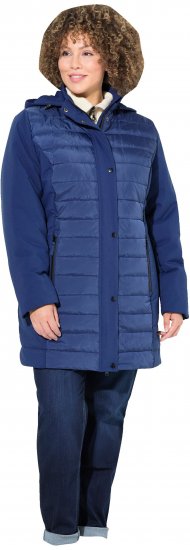Ulla Popken HYPRAR Mixed Texture Water-Repellent Jacket Night Blue - Якета - 