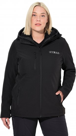 Ulla Popken HYPRAR Softshell Fleece Lined Jacket Black - Якета - 