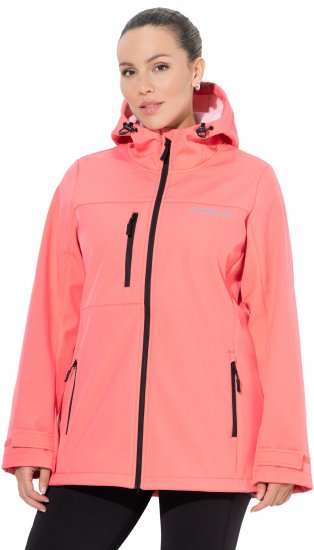 Ulla Popken HYPRAR Softshell Fleece Lined Jacket Coral - Якета - 