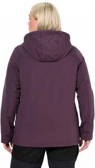 Ulla Popken HYPRAR Softshell Fleece Lined Jacket Dark Blackberry - Дамски колани - 