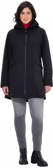 Ulla Popken HYPRAR Water Repellent Softshell Jacket Black - Якета - 