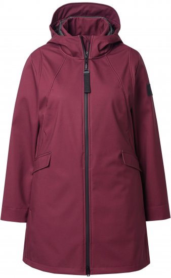 Ulla Popken HYPRAR Water Repellent Softshell Jacket Cherry - Якета - 
