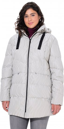 Ulla Popken HYPRAR Wave Quilted Water-Repellent Jacket Off-White - Якета - 