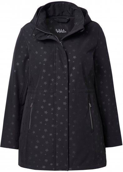 Ulla Popken HYPRAR Star Print Softshell Jacket Black - Якета - 