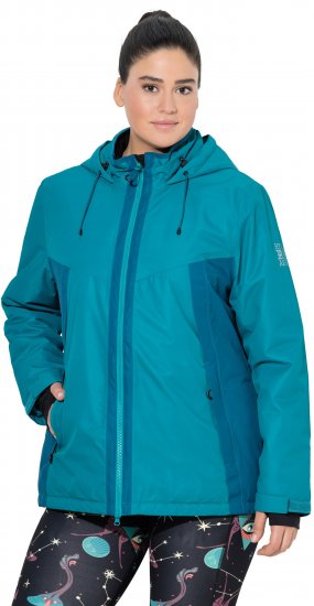 Ulla Popken HYPRAR Triple Function Two-Tone Ski Jacket Emerald Blue - Якета - 