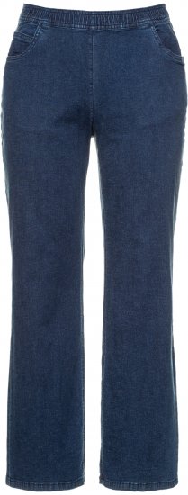 Ulla Popken Wide Leg Elastic Waist Mary Fit Marlene Stretch Jeans Denim Blue - Дамски Дънки & Панталони в Големи Размери – Plus Size - 