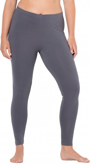 Ulla Popken Basic Stretch Knit Ankle Length Leggings Dark Grey - Дамски Дънки & Панталони в Големи Размери – Plus Size - 