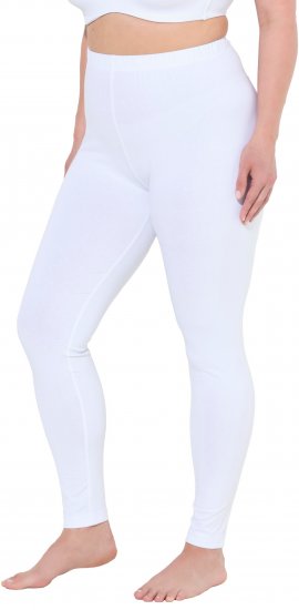 Ulla Popken Basic Stretch Knit Ankle Length Leggings Snow White - Дамски Дънки & Панталони в Големи Размери – Plus Size - 