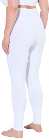Ulla Popken Basic Stretch Knit Ankle Length Leggings Snow White - Дамски Дънки & Панталони в Големи Размери – Plus Size - 