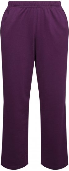 Ulla Popken Pull On Knit Straight Leg Pocket Pants Dark Blackberry - Дамски Дънки & Панталони в Големи Размери – Plus Size - 