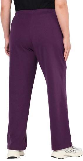 Ulla Popken Pull On Knit Straight Leg Pocket Pants Dark Blackberry - Дамски Дънки & Панталони в Големи Размери – Plus Size - 