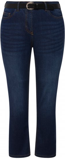 Ulla Popken Sammy Fit Slim Leg Stretch Jeans Blue Denim - Дамски Дънки & Панталони в Големи Размери – Plus Size - 