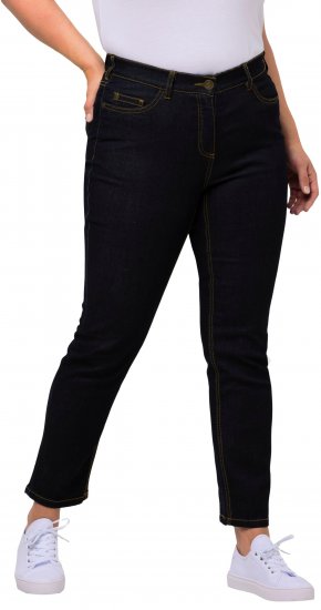 Ulla Popken Sammy Fit Slim Leg Stretch Jeans Dark Blue Denim - Дамски Дънки & Панталони в Големи Размери – Plus Size - 