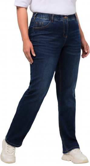 Ulla Popken Straight Leg Mandy Fit Stretch Jeans Blue Denim - Дамски Дънки & Панталони в Големи Размери – Plus Size - 