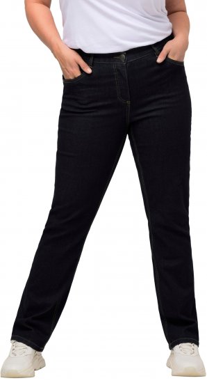Ulla Popken Straight Leg Mandy Fit Stretch Jeans Dark Blue Denim - Дамски Дънки & Панталони в Големи Размери – Plus Size - 