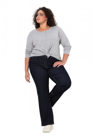 Ulla Popken Marie Fit Bootcut Stretch Jeans Dark Blue Denim - Ulla Popken - Ulla Popken макси дрехи