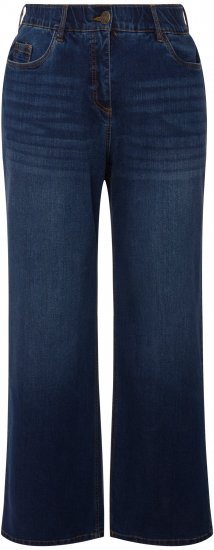 Ulla Popken Mary Fit Wide Leg Stretch Jeans Blue Denim - Дамски Дънки & Панталони в Големи Размери – Plus Size - 