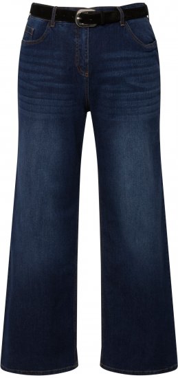 Ulla Popken Mary Fit Wide Leg Stretch Jeans Blue Denim - Дамски Дънки & Панталони в Големи Размери – Plus Size - 