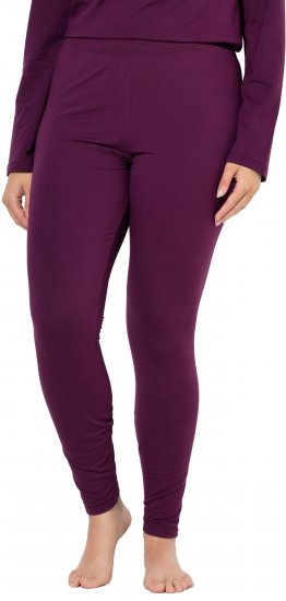 Ulla Popken Quick Dry Moisture Wicking Stretch Ski Leggings Grape Red - Дамски Дънки & Панталони в Големи Размери – Plus Size - 