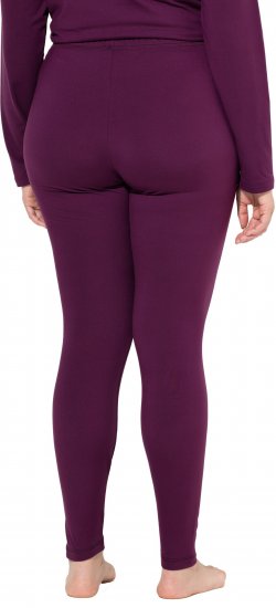 Ulla Popken Quick Dry Moisture Wicking Stretch Ski Leggings Grape Red - Дамски Дънки & Панталони в Големи Размери – Plus Size - 