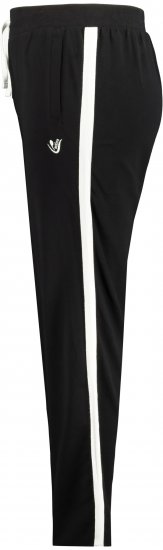 Ulla Popken Side Stripe Adjustable Drawstring Waist Joggers Black - Дамски Дънки & Панталони в Големи Размери – Plus Size - 
