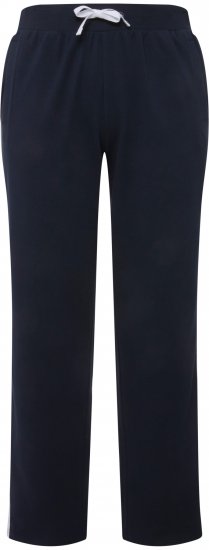 Ulla Popken Side Stripe Adjustable Drawstring Waist Joggers Navy - Дамски Дънки & Панталони в Големи Размери – Plus Size - 