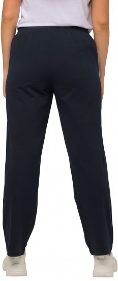 Ulla Popken Side Stripe Adjustable Drawstring Waist Joggers Navy - Дамски Дънки & Панталони в Големи Размери – Plus Size - 