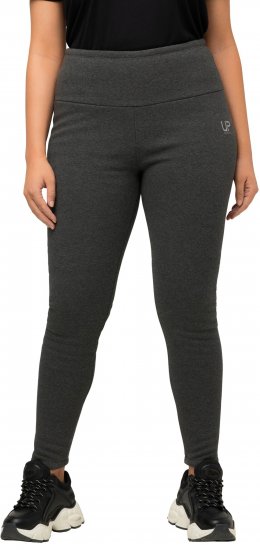 Ulla Popken Faux Fur Lined Stretch Leggings Charcoal - Дамски Дънки & Панталони в Големи Размери – Plus Size - 