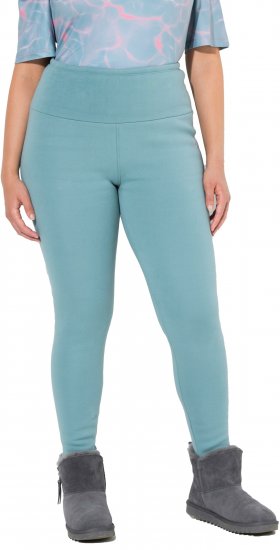 Ulla Popken Faux Fur Lined Stretch Leggings Ice Green - Дамски Дънки & Панталони в Големи Размери – Plus Size - 