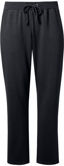 Ulla Popken Basic Drawstring Elastic Waist Cotton Blend Joggers Black - Дамски Дънки & Панталони в Големи Размери – Plus Size - 