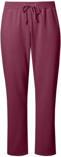 Ulla Popken Basic Drawstring Elastic Waist Cotton Blend Joggers Dark Berry - Дамски Дънки & Панталони в Големи Размери – Plus Size - 