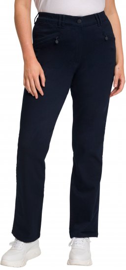 Ulla Popken Basic Mony Tapered Leg Stretch Pants Navy - Дамски Дънки & Панталони в Големи Размери – Plus Size - 